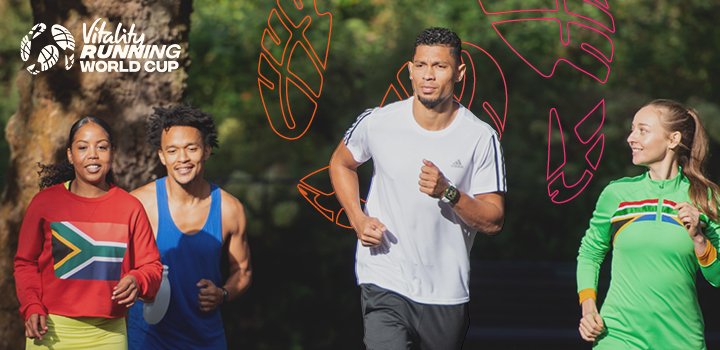 Discovery_SA's tweet photo. The Vitality Running World Cup is giving everyone the chance to run for their country. Register today for FREE to represent 🇿🇦at the biggest international sporting event @runningworldcup #Move20More #100MHealthier #VRWC https://t.co/ynfsbjBSXm https://t.co/Iad5ja2xFJ
