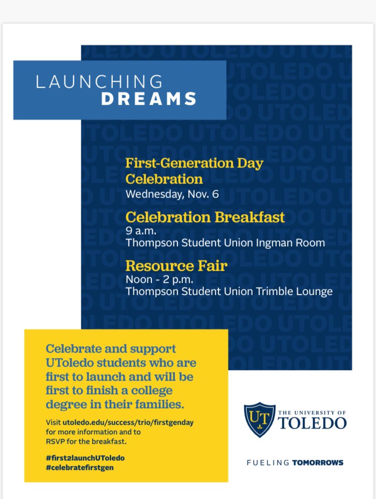 UToledoFirst's tweet image. Breakfast is happening right now. Join us! #first2launchUToledo #celebratefirstgen