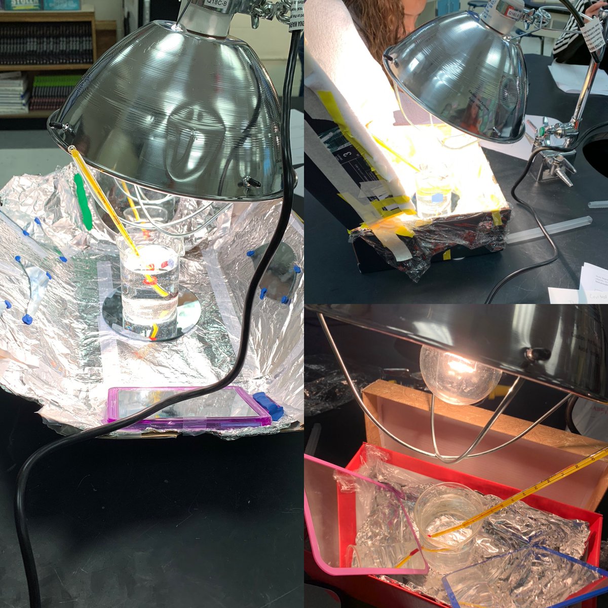 samrussomano's tweet photo. Closing up our matter and energy unit with some VERY creative solar ovens ☀️☀️☀️#Workingtogether #STEM #Science ⁦@GRMiddleSchool⁩ https://t.co/K1sMiBrWS7