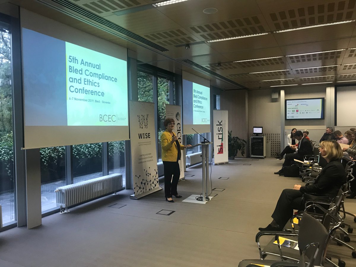 "High touch is just as important as high tech" <a href="/DanicaPurg/">Danica Purg</a> in her opening words at the 5th Annual Bled Compliance and Ethics Conference on #Compliance, #Ethics and #GlobalRisk. <a href="/BCEC/">Betsy Thelin Zinser</a> @WISE