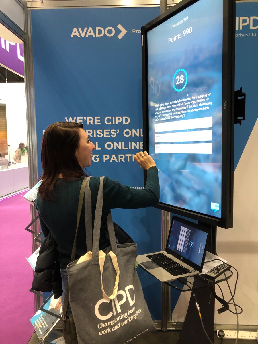 Avadolearning's tweet photo. Do you have what it takes to be our next apprentice? 💼 

Come by our stand C4 at #cipdACE and play our interactive game, You Are Hired where you will be put to the test by Lady Shugah and have the chance to win up to £50 at Amazon! 

#AVADOLearning 
#YoureHired 
#cipdACE https://t.co/FeLnYax2dU