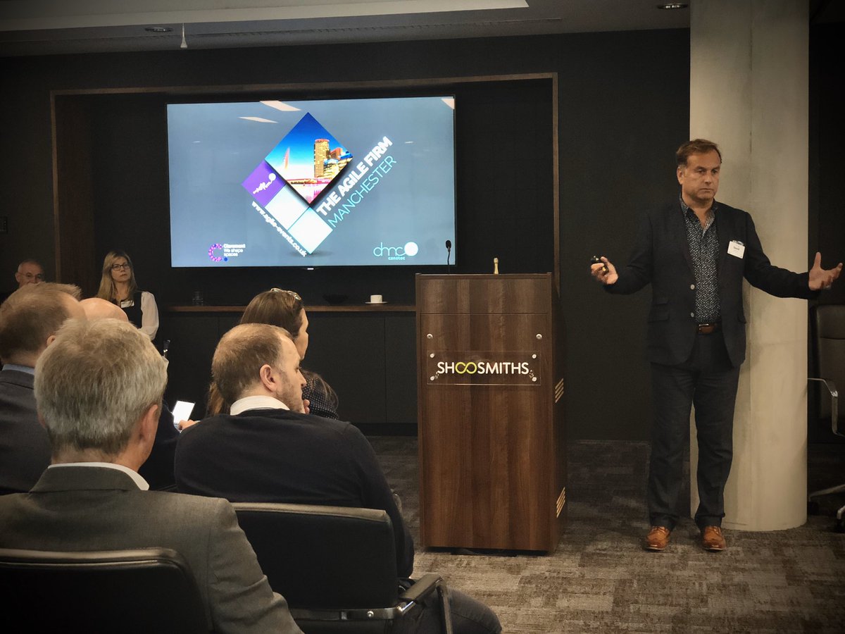 Our very own David Newman opens up the #AgileFirm at <a href="/Shoosmiths/">Shoosmiths</a> #Manchester alongside <a href="/ClaremontGroup/">Claremont</a>