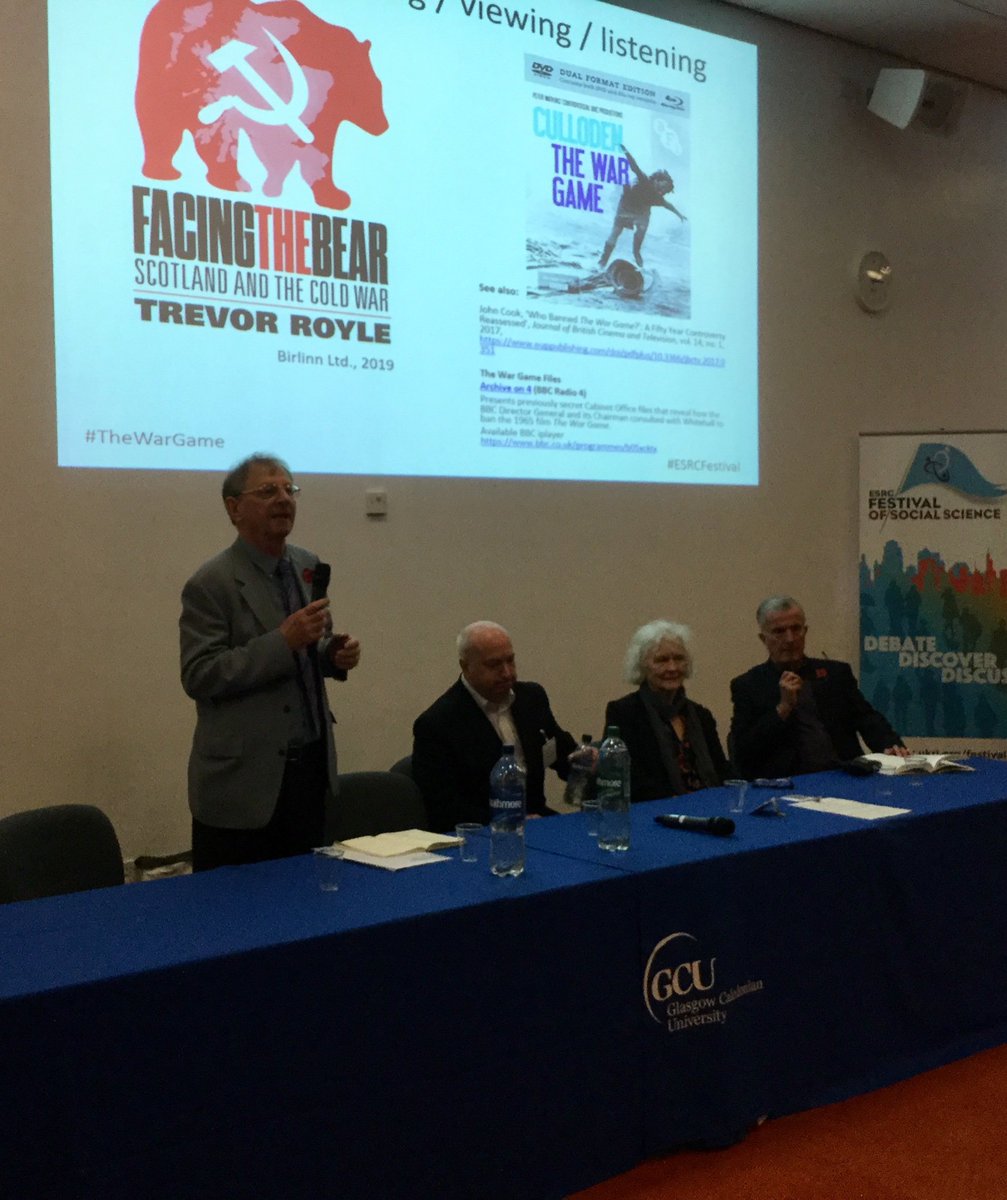 Though over 50 yrs old and shot in black &amp; white, #TheWarGame remains a key film in galvanising debate on vital political &amp; social questions of our time. These will now be discussed by our audience &amp; panel: Trevor Royle, Isobel Lindsay, David Hutchinson, John Cook #ESRCFestival