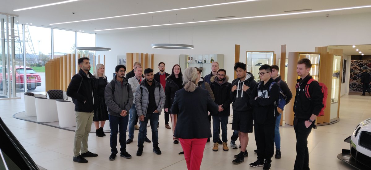 andycash71's tweet photo. A fantastic morning at @BentleyMotors for @staffsuni_cae Level 6 Automotive, Motorsport and Mechanical Engineering students. Great insight into the history, present and future. The EXP100GT car is just beautiful. #engineering #automotive #proudtobestaffs #BentleyEXP100GT https://t.co/zRJS5S0BYu