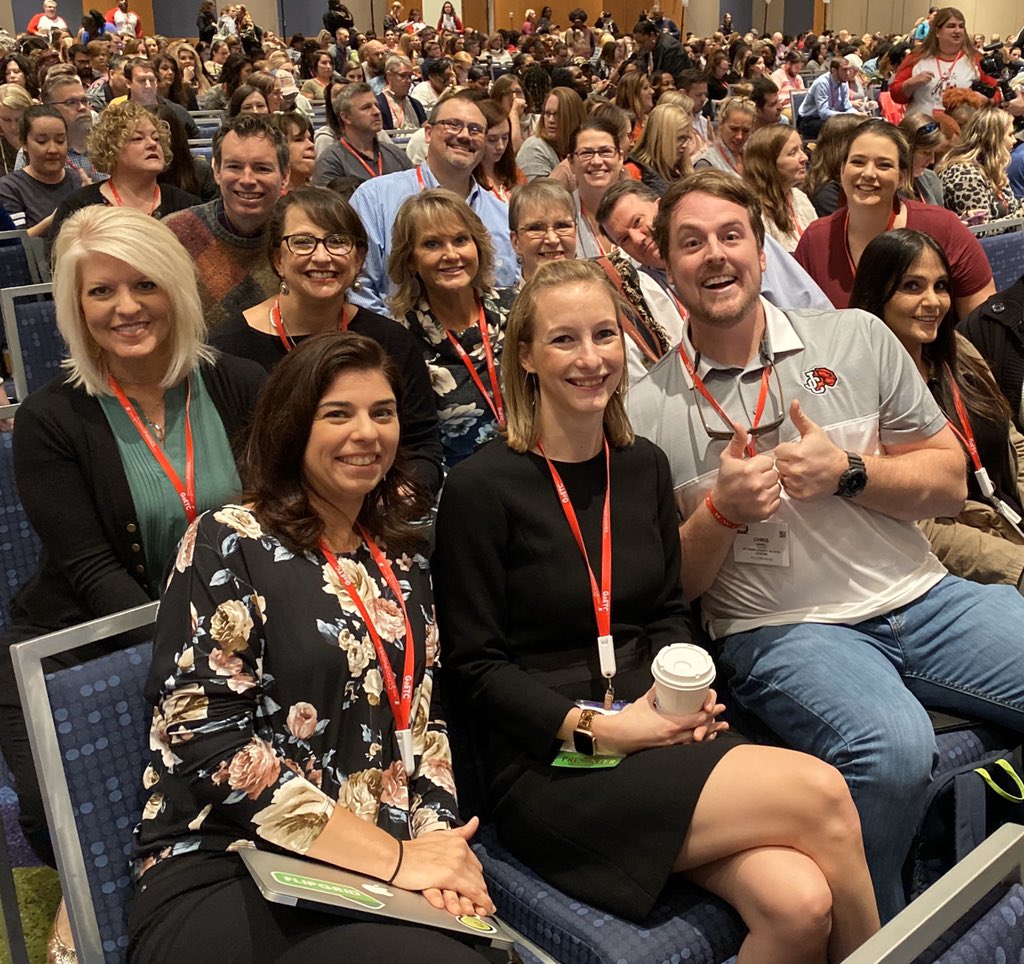 jennsaine's tweet photo. The @JCSchoolSystem crew is ready to kick off #GaETC19! #JCSSMedia #OneJacksonGA @aimvick @hcanup @lwilban @tkofke @barber_meg @caroldefro @JCPantherTennis @MR_CHRIS_DANIEL https://t.co/2IJgEvhG2u