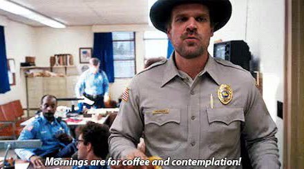 ChicagoCAPS14's tweet photo. In honor of #StrangerThingsDay here are some tips we’ve picked up from Chief Jim Hopper over at Hawkins PD...

-Mornings are for coffee and contemplation ☕️ 🤔 
-Don’t be afraid to show off your dance moves while in uniform 
-Have impeccable style off duty😎

#StrangerThings https://t.co/wPc9nTsY9i
