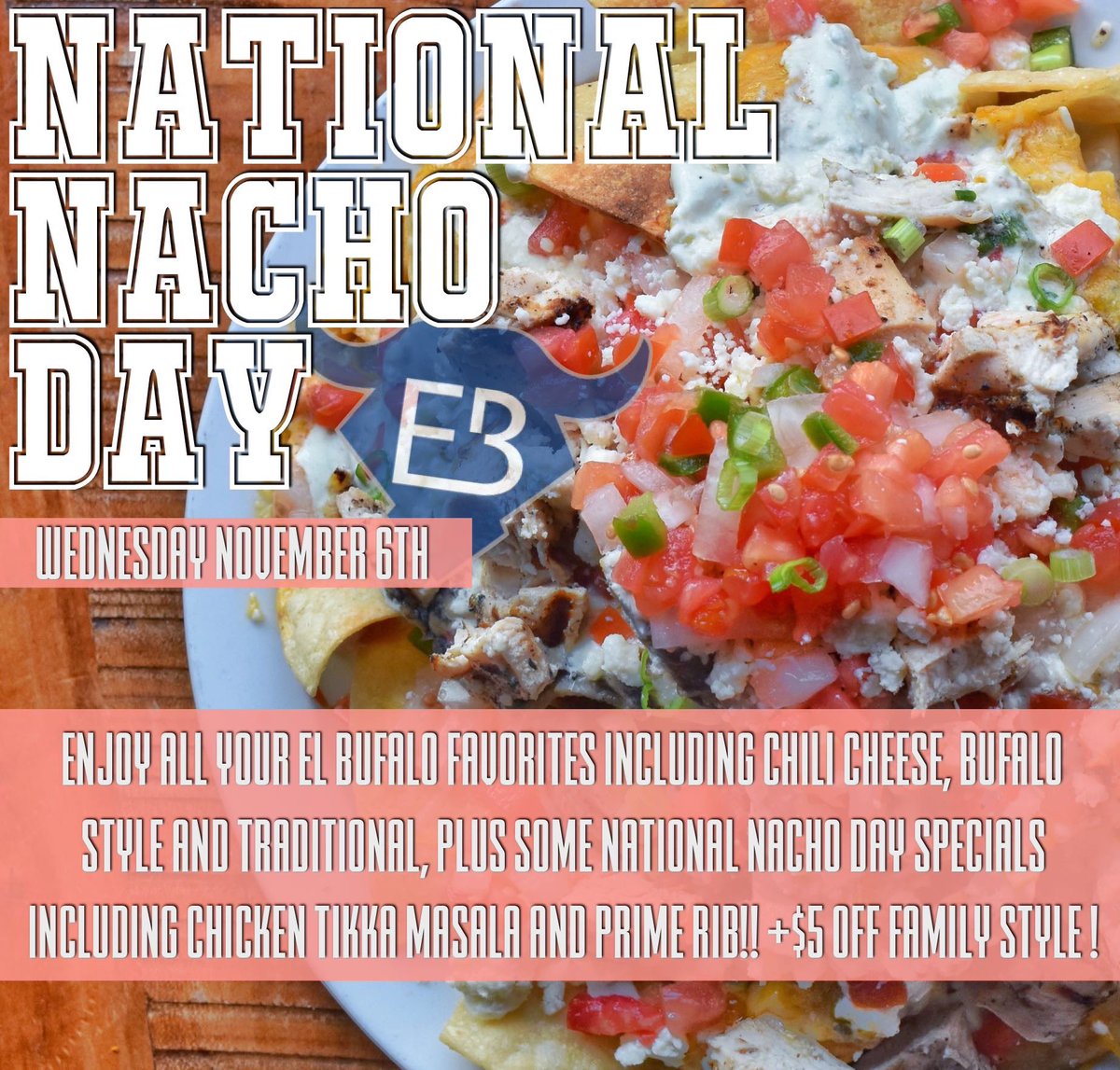 It’s Nacho choice anymore! It’s a national holiday, and therefore your patriotic duty to have nachos for dinner this evening.  #nationalnachoday
