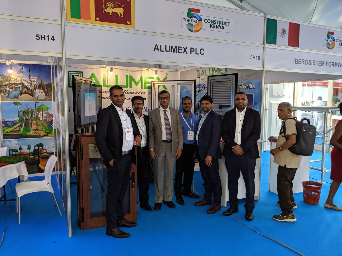 SLinkenya's tweet photo. High Commissioner of Sri Lanka in Kenya visited the Sri Lankan Stalls at 'Construct Kenya', the largest Construction Exhibition held at Kenya International Conversation Centre during 5-7November. Alumex Plc &amp; Orange Electric are leading manufacturing companies in Sri Lanka https://t.co/oEj3ZyTFrA