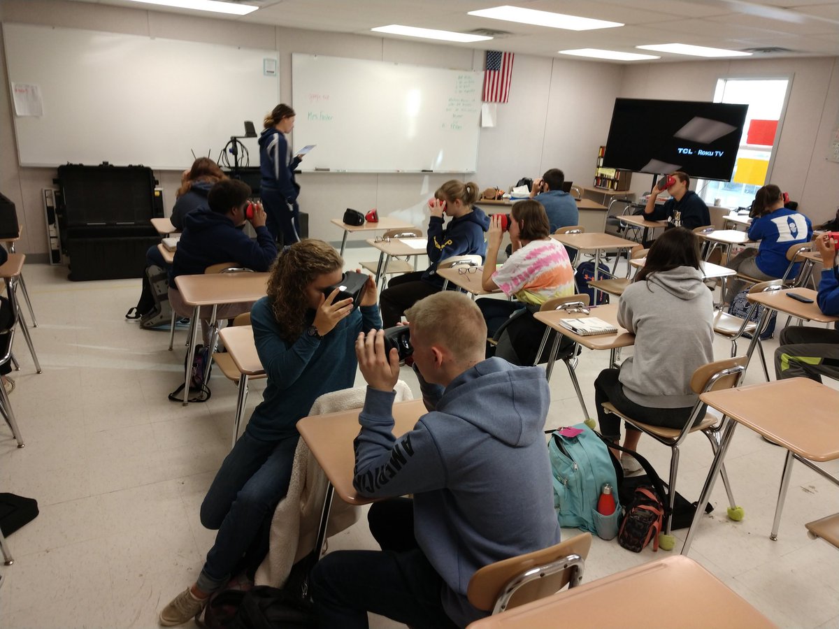 ShelbraF's tweet photo. Driver Ed through VR. Wait until you see our detailed Safety Ed VR tours next week. Students contribute to the safety in our community!
@pennmanor @GoogleForEdu @GoogleARVR @PMEdFoundation https://t.co/P4duSPdv2J https://t.co/vKNpfdwwRZ