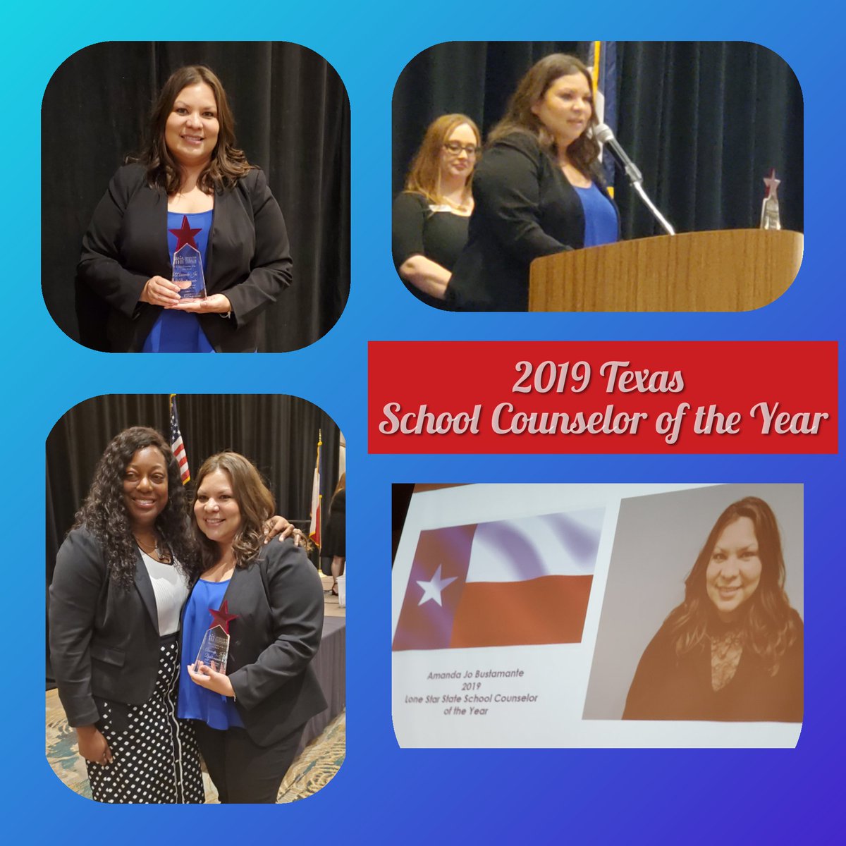 JJMC_PuentesMS's tweet photo. Extremely proud of you @ABustamante_PDN! I'm positive you will represent #TeamSISD & Texas Counselors well because you lead with your beautiful Heart!! #LSSSCA2019 #ASCA19 #ElPasoStrong #SEL @TMackeben_CI @morteg01 https://t.co/SYlx2iRnpK