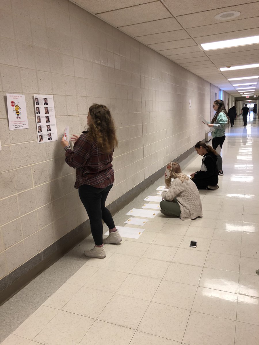 Getting the senior proofs hung in the hallway! Check your bio for edits. Submit a correction form - don’t write on the proofs!!