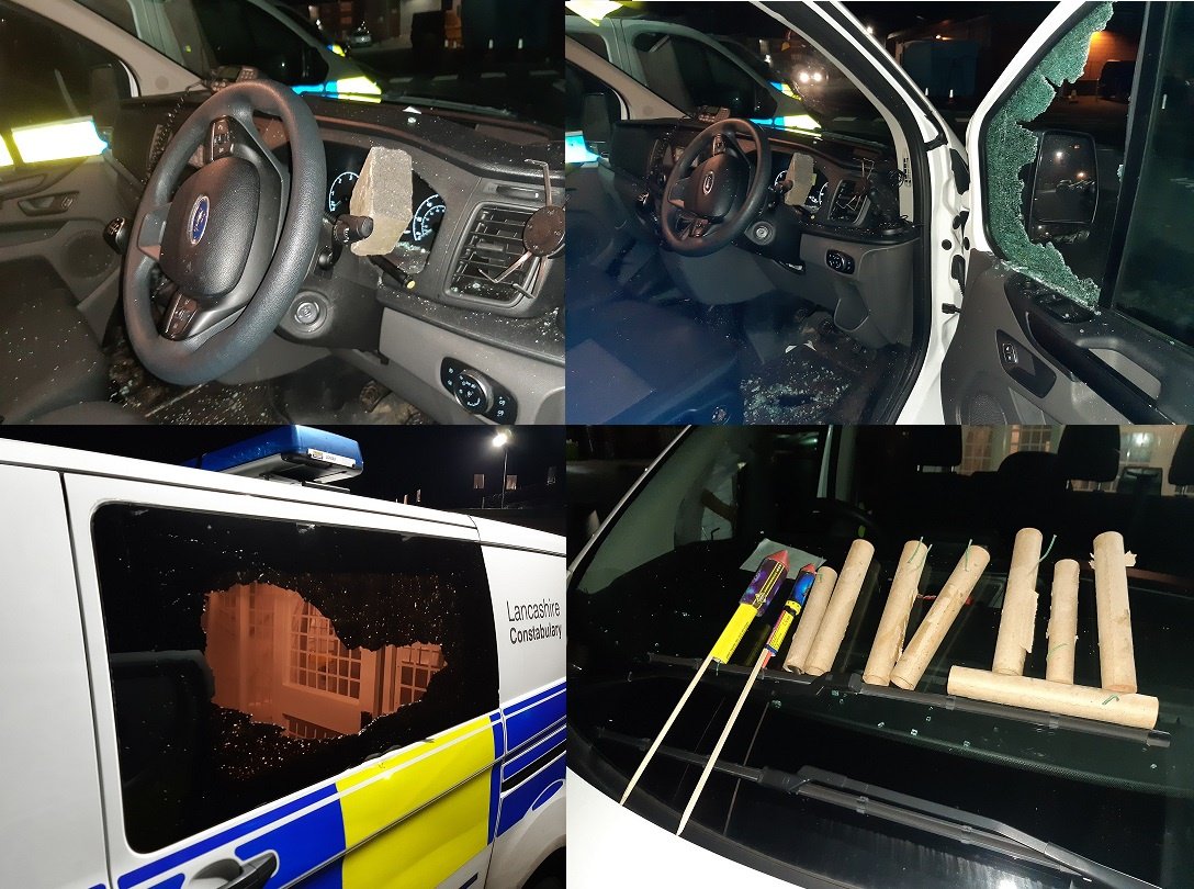 We are appealing for information after a shocking Bonfire Night attack on a police van left two officers injured. 
Around 10.30pm yesterday (Tuesday, November 5) a brick was thrown through the driver window of a police van in Grizedale Crescent
socsi.in/SHMm2