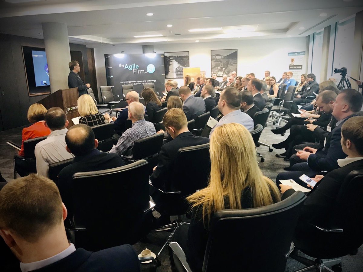 A full house for the #AgileFirm at <a href="/Shoosmiths/">Shoosmiths</a>’ Manchester offices. 

An afternoon of agile insight on how to harnessing people, space and technology to improve business performance in the Legal and Professional Services sectors.