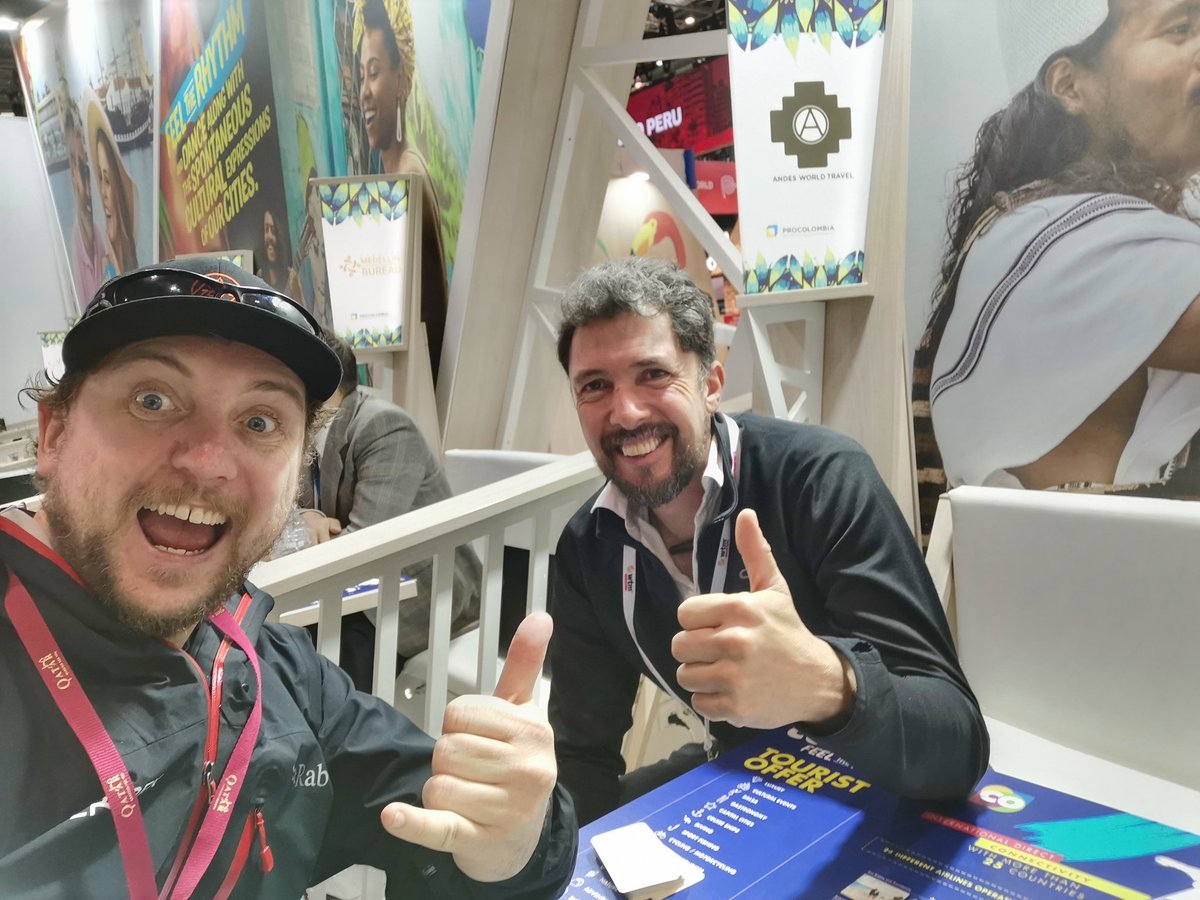 EverTrekUK's tweet photo. Great to catchup with the awesome Juan Carlos at @WTM_London
Super pumped about some amazing trips we have coming up in South America 🤙😜
#evertrekuk #WTM2019 https://t.co/b4oLDq0O6L