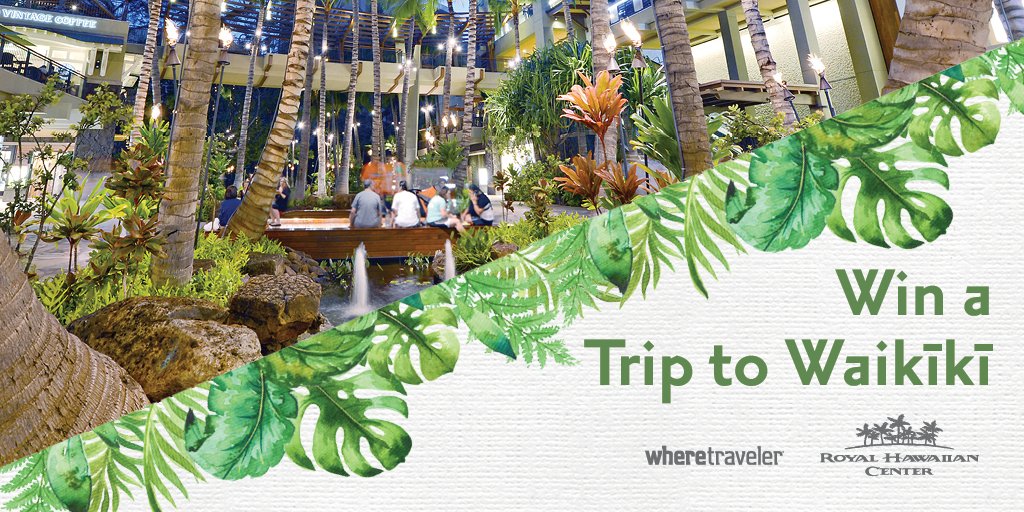whereCHARLOTTE's tweet photo. Enter for a chance to leave the snow at home this winter and win a 3-day / 2-night getaway to Waikīkī courtesy of @RoyalHwnCtr! Explore the beaches of O‘ahu, learn about the historic culture, and shop &amp; dine until you drop! Visit https://t.co/Di1D7d50Pu to enter daily #RHCWaikiki https://t.co/1Of3h9OZ7n