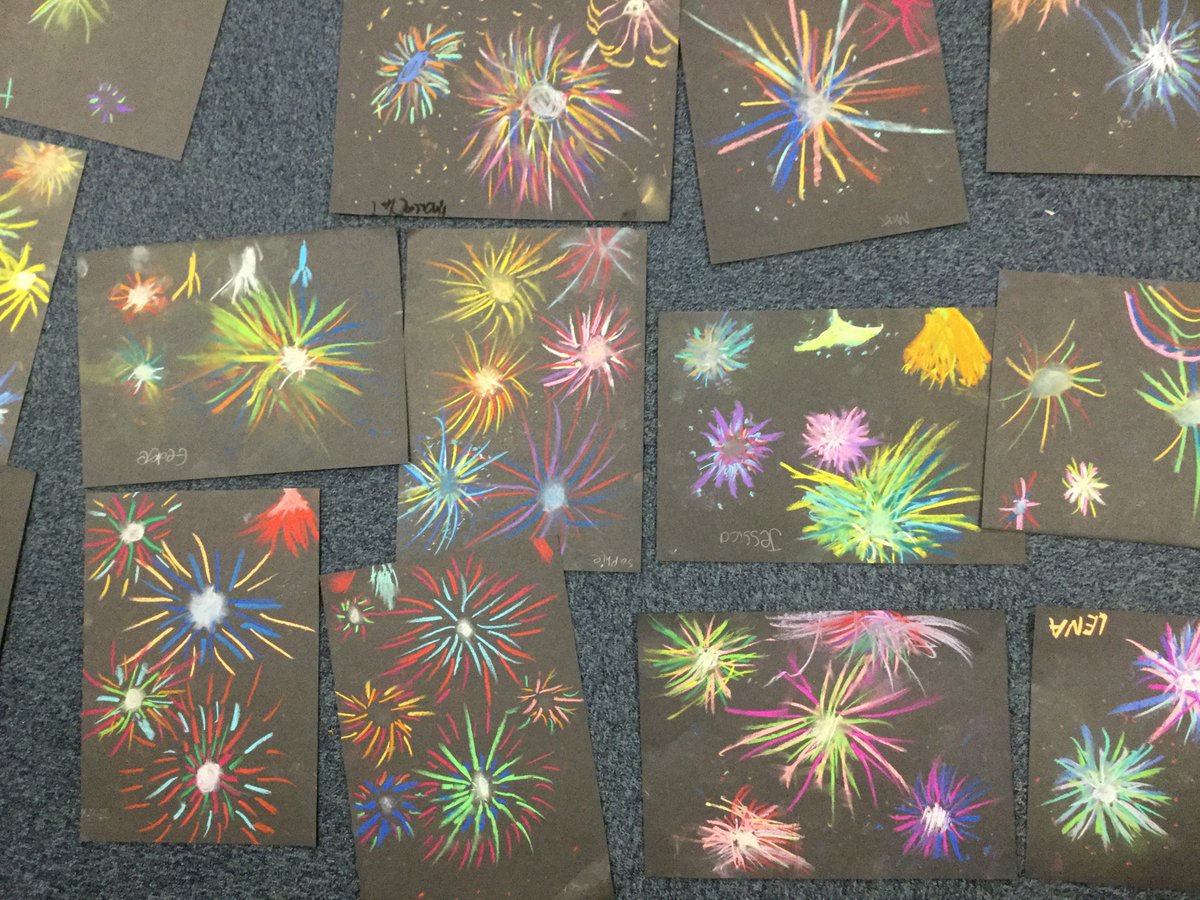 St Peter's Smithill Dean on Twitter: "Y2 have been creating fantastic  firework pictures using chalk pastel… "