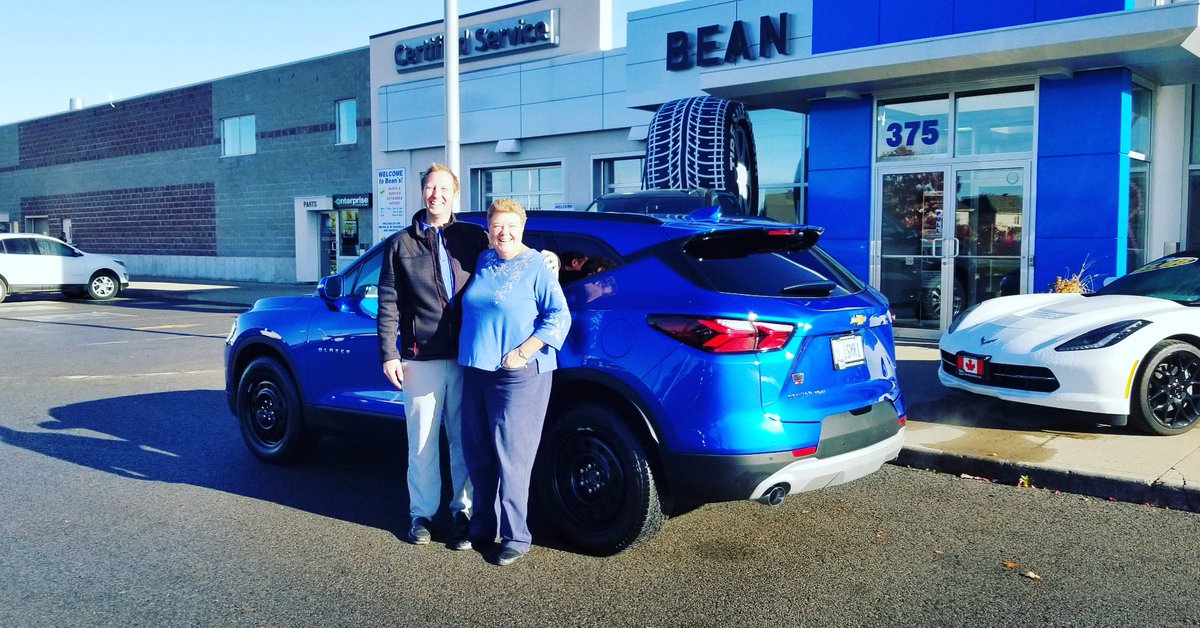 #SuperDave and Sue were both very excited for her to pick up her gorgeous 2019 Chevrolet Blazer! Enjoy your new ride and Welcome to the Bean Family! #Chevrolet #Blazer #SuperDave #GorgeousColour #SweetRide #BeanCars #FunAtBeans