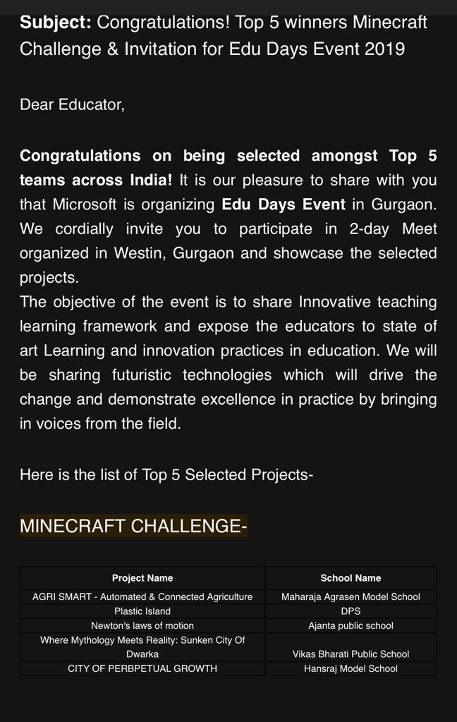 Vaibhavajanta's tweet image. @SchoolAjanta continues to be at the crest of exhilaration on being the only school from India for having a skype with Anthony Salcito #MicrosoftGlobalLearningConnection &amp;amp; qualifying as one of the 5teams from India for Minecraft challenge for Microsoft EDU days. @Deepshikha178