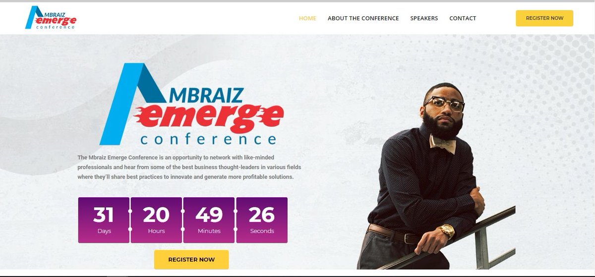markvisualsinc's tweet photo. Did we tell you that we designed the Mbraiz Emerge Conference website?

Oh yeah! Now you know.

Head on to https://t.co/niWnJfVeZL and let us know what you think

#emergeconference #mbraizinnovations #markVisuals https://t.co/u43TIns9Rw