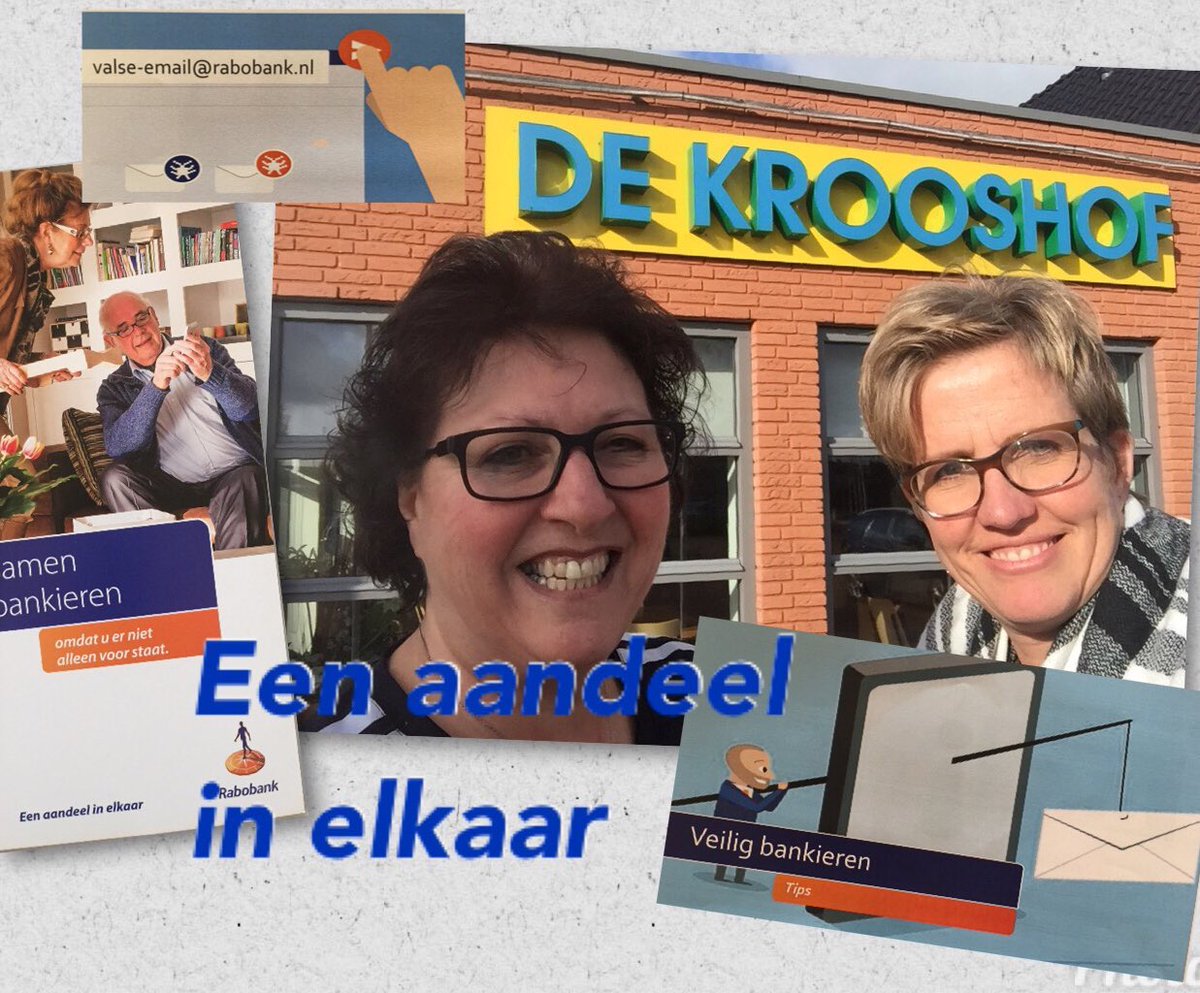 IngeHuuskes's tweet photo. In het kader van maatschappelijke betrokkenheid, vanochtend aanwezig namens #RabobankAV in ontmoetingscentrum de #Krooshof in Zijderveld met als thema #samenbankieren 
#ikwoonleefzorg
#zelfredzaamheid https://t.co/ZpZRpmnGjq
