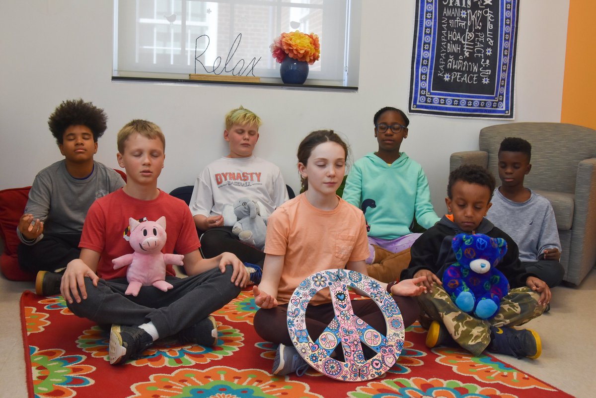 dcpublicschools's tweet photo. Today is National Stress Awareness Day. Schools like @LafayetteDC and @IdaBWellsMS focus on social emotional learning through the Peace of Mind program, giving students the skills to calm themselves in stressful situations, solve conflicts peacefully, and more. https://t.co/h01DSy2L7g