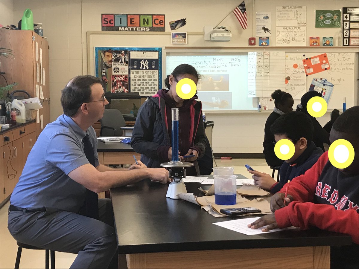 Mr. Kahora's 6th grade students <a href="/SGS_FTPSchools/">Rebekah Solomon</a>  @Plummer_VP_FTPS  taking measurements, gathering data, and calculating density. Science is doing!!!