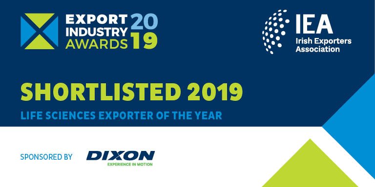 Just a few days until the Export Industry Awards 2019. We are delighted to have been shortlisted by the Irish Exporters Association.