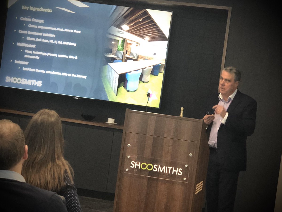Simon Taylor, <a href="/Shoosmiths/">Shoosmiths</a> Head of Estates Management shares his experiences and perspectives for embracing #Agile in the workplace and
how it’s supporting the firms vision and goals. #AgileFirm #AgileLawFirm #ChangeManagement