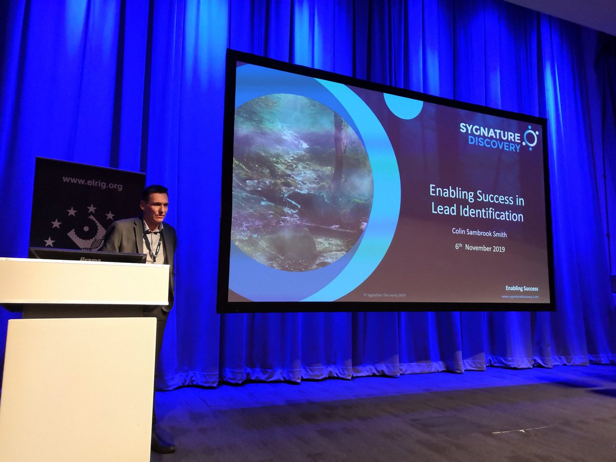 SygnatureDiscov's tweet image. Here is Colin Sambrook Smith presenting 'Enabling Success in Lead Identification' at ELRIG Drug Discovery 2019 in Liverpool! 
If you missed it, get in touch!
#HitIdentification #Leadidentification #ELRIG #EnablingSuccess