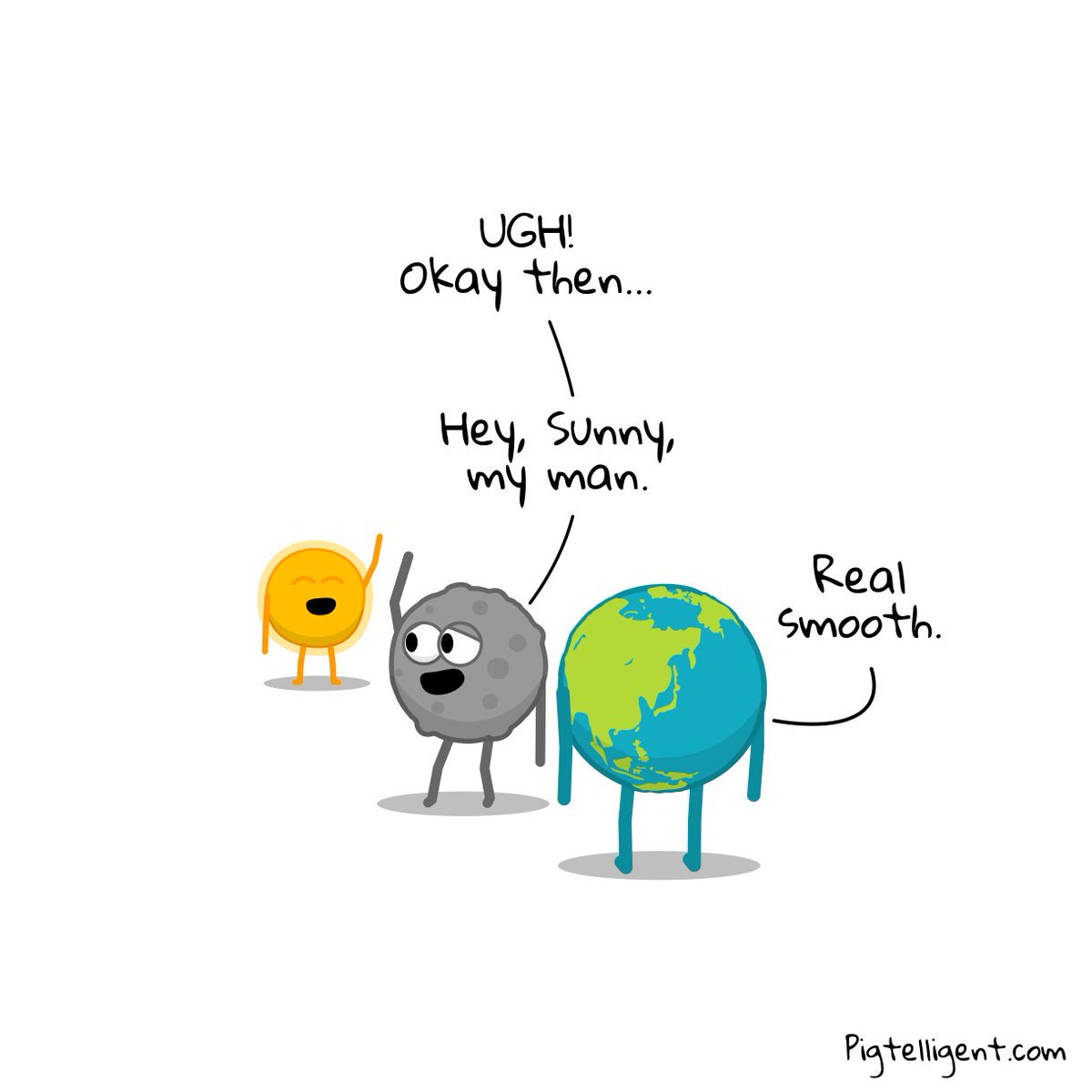 Pigtelligent's tweet photo. Throwin' shade 🌚 #webcomic #webcomics  #ECLIPSE https://t.co/eDkpnWw8HH