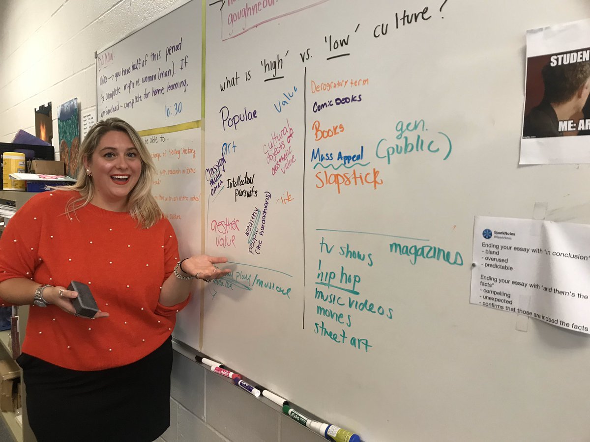 poescorner's tweet photo. Students begin discussing high vs low culture today as we start our Hamilton journey! #nazprepinnovates https://t.co/nQwlu2QQYT