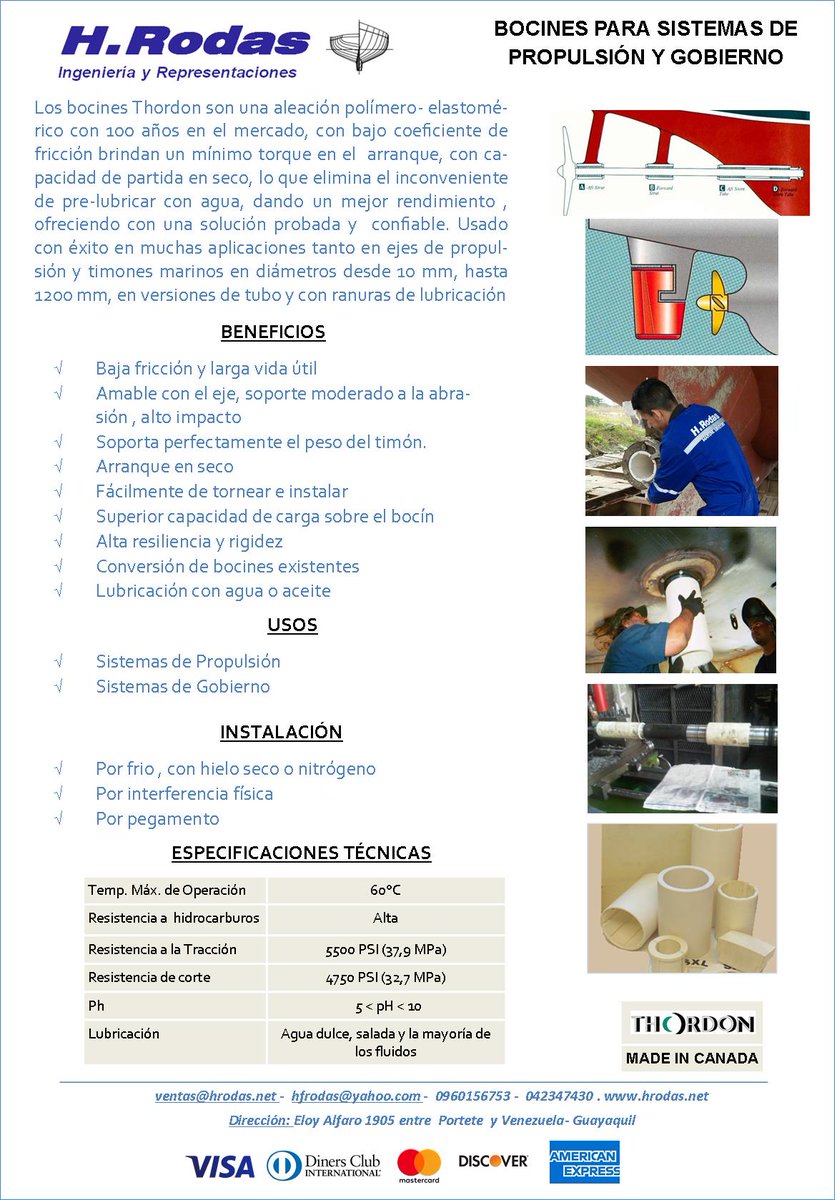 HRodas_Ing's tweet photo. #Bocines #Thordon, con bajo coeficiente de fricción brindan un mínimo torque en el arranque, con capacidad de partida en seco, lo que elimina el inconveniente de pre-lubricar con agua, dando un mejor rendimiento, ofreciendo una solución probada y confiable.
Conoce más en la ficha https://t.co/up8PcEe6TN