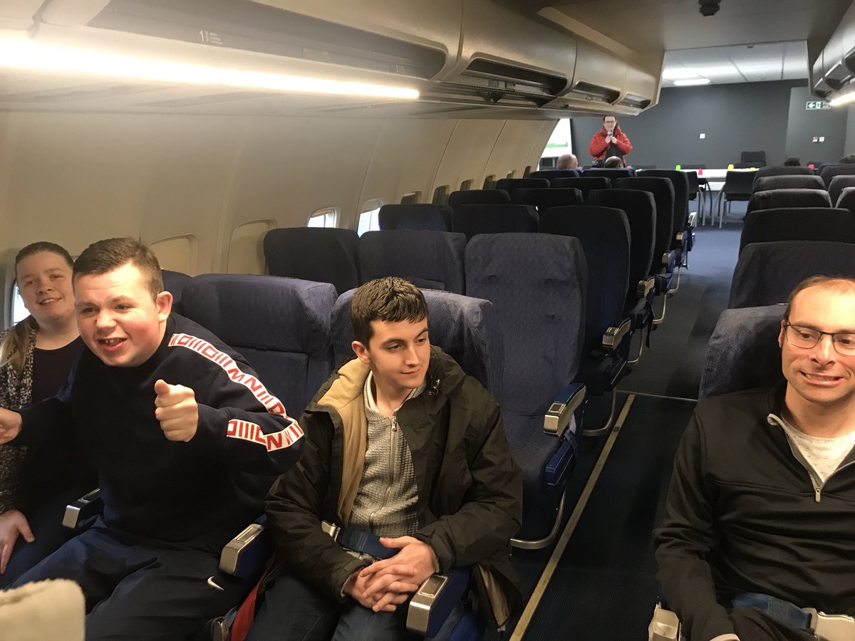 Eating our lunch after our shift in the kitchen, then visiting the indoor plane after the sensory room. Another great day with good friends. #FriendshipGoals