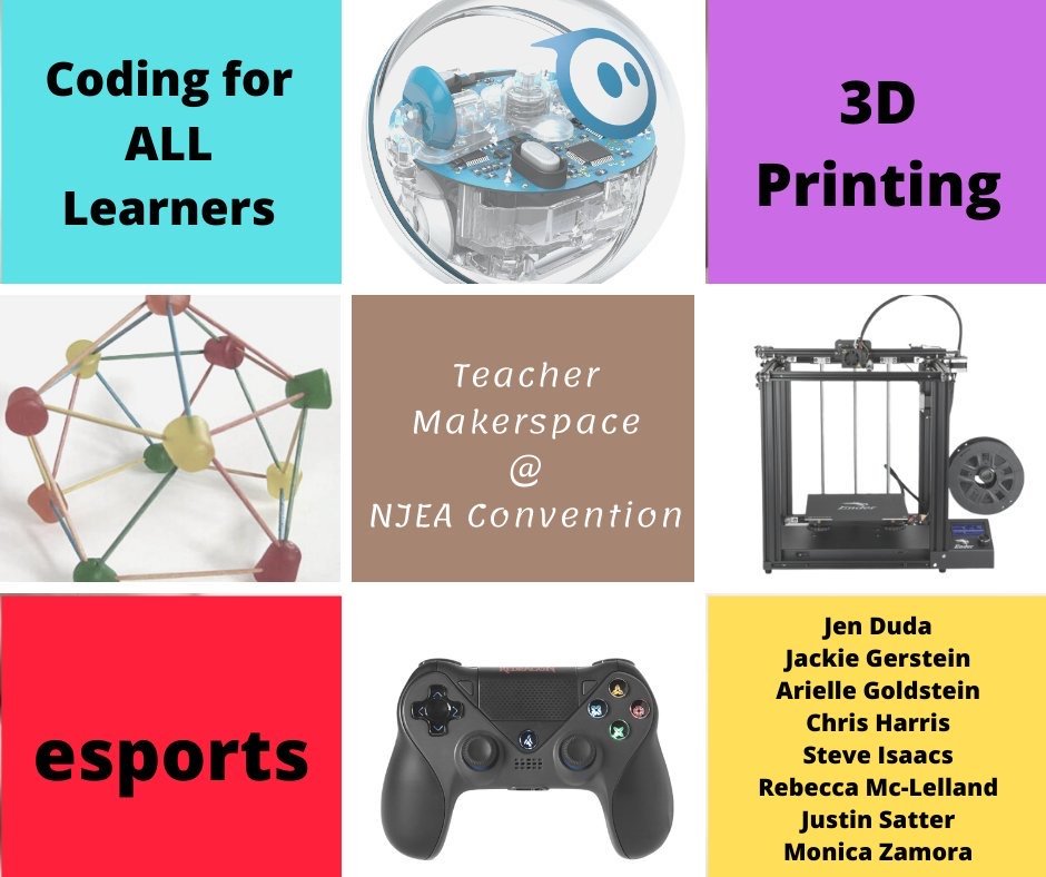 Principal_H's tweet photo. Who are we going to see at the @NJEA convention this week???

Stop by the Makerspace to learn about:
-Coding and Robotics in the classroom
-Esports
-3D Printing
-AR/VR

Located on the "Digital Boulevard" https://t.co/IebHnwTBtB