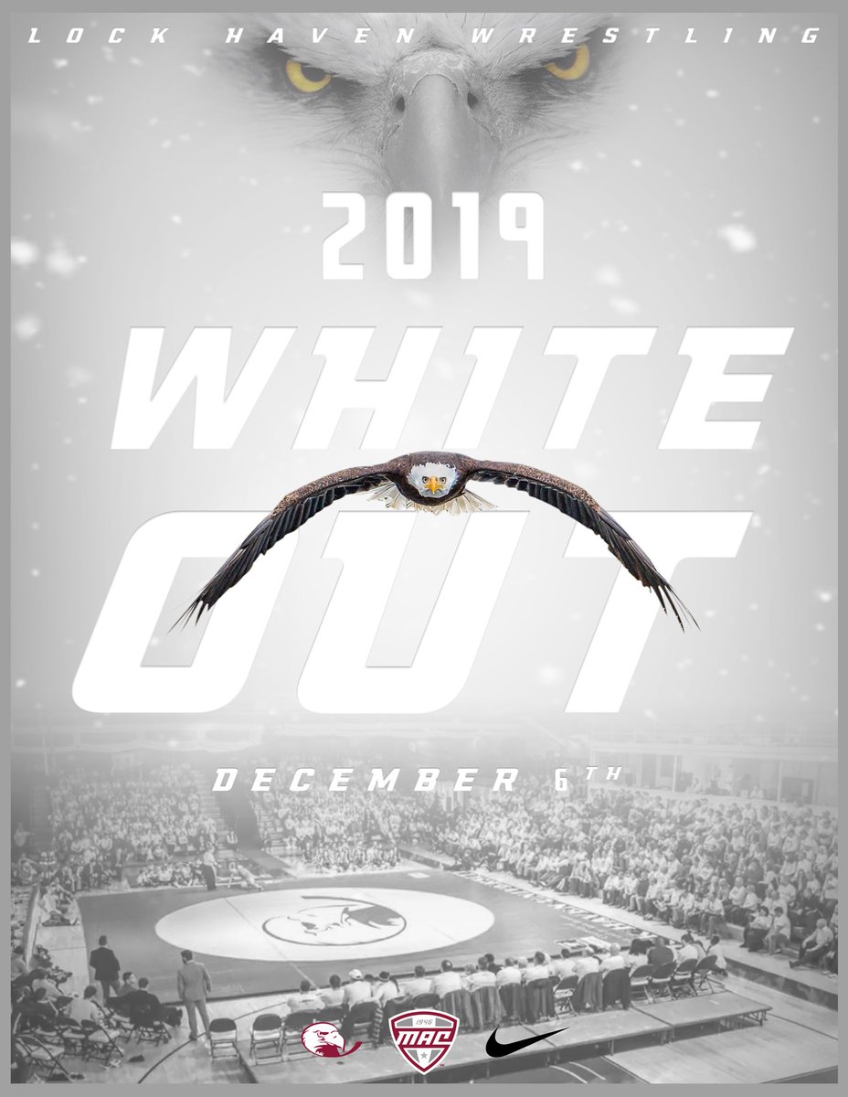 ⚪️WHITE OUT⚪️

12.6.19
📍 Thomas FieldHouse
⏰ 7:00 pm

FREE t -shirts for the first 300 students with school ID.

Let’s pack the house!

#TheRise #WeFlyinn’ 🦅
#MACtion