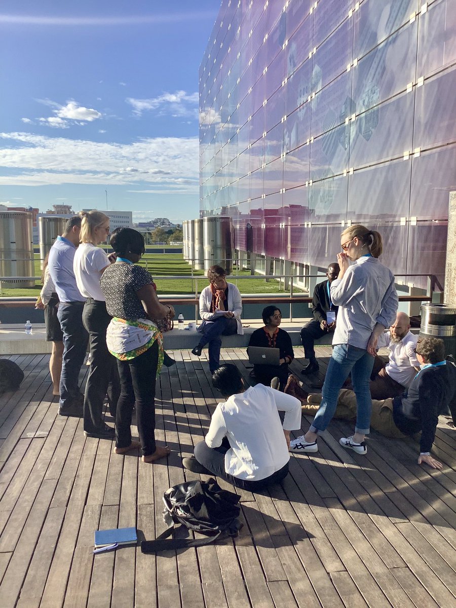 TIPConsortium's tweet photo. #TIPC Open Space Sessions for #TIPinAction engagement day. Discussions in the sun in a beautiful, open area of @Ingenio_CsicUpv #TIPConf2019 https://t.co/nPDQlUK9B8