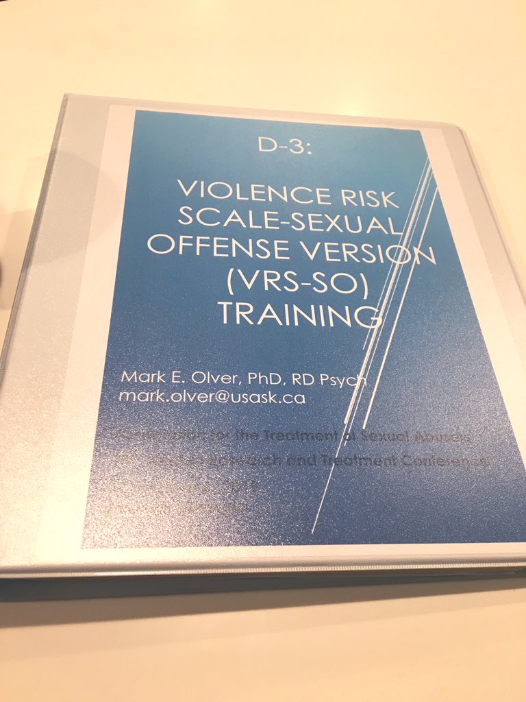 KUzieblo's tweet photo. Ready, set, go! My first session of #atsa2019 🤗 #workshop on the Violence Risk Scale by #MarkOlver. Refreshing ideas on how to include stages of change in #riskassessment. Netherlands & Flanders, we are currently translating the VRS, so stay tuned! #moretocome https://t.co/0295Mcxocc