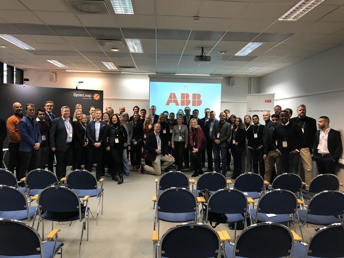 ABBSverige's tweet photo. “A win-win situation when #ABB is at #HUB2019 and evaluates nine new #startups at Dragons' den” - Ulf Hellström, Business Line Manager at ABB Motion in Sweden. https://t.co/hXdoZZMtjr