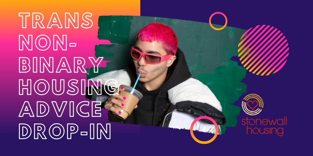 Stonewallhousin's tweet photo. Trans, Non-Binary, Gender-Fluid? If you are staying out because you can't go home, it's time to make a plan. Come and talk to us. We'll be at @56TSoho today 5-7pm. No appointment necessary #trans #nonbinary #genderfluid #housingadvice https://t.co/d1molDVCU2