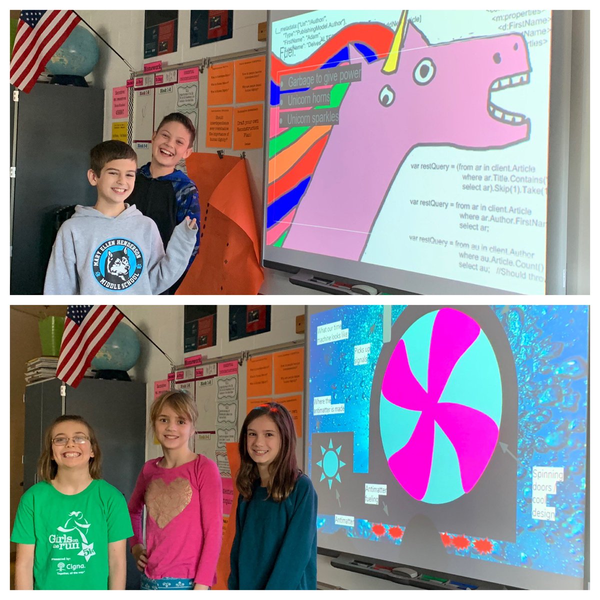 MrsBrown_MEH's tweet photo. So impressed by my 6th graders @mehms Loving their Time Travel Day creativity!!! @FCCPS https://t.co/XJaf0jMY9F