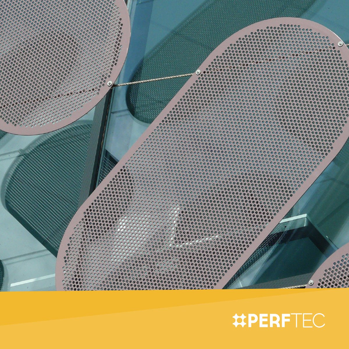 #Perftec meets the Toyota Building.. a close-up!

Lozenge shaped solar shading panels were fixed to stainless steel tension wires giving this stunning floating effect.

See more >> ow.ly/2J4Z50x1dDV

#Architecture #Mesh #Design
