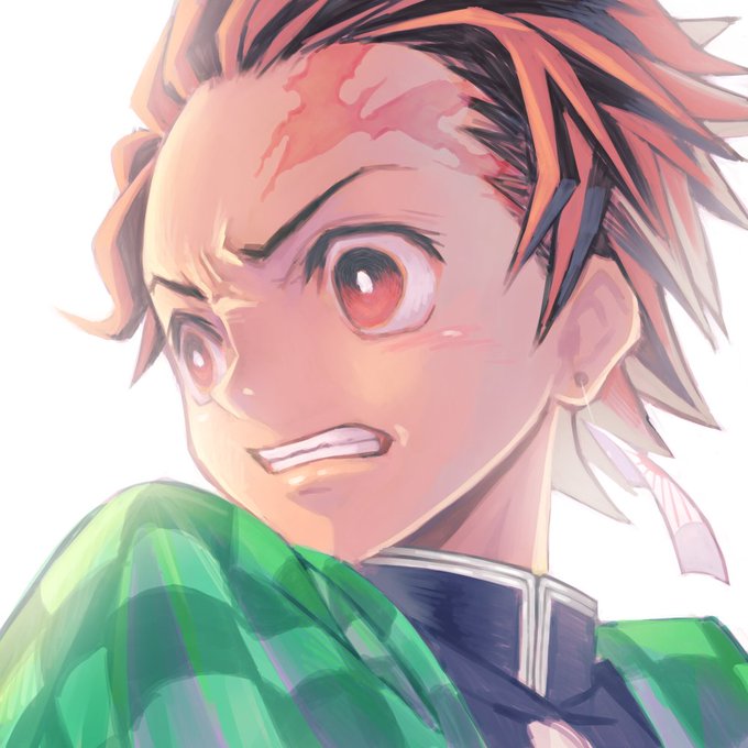 JJ(獅子つつし)さんがTwitterに投稿した竈門炭治郎(鬼滅の刃)のイラスト。