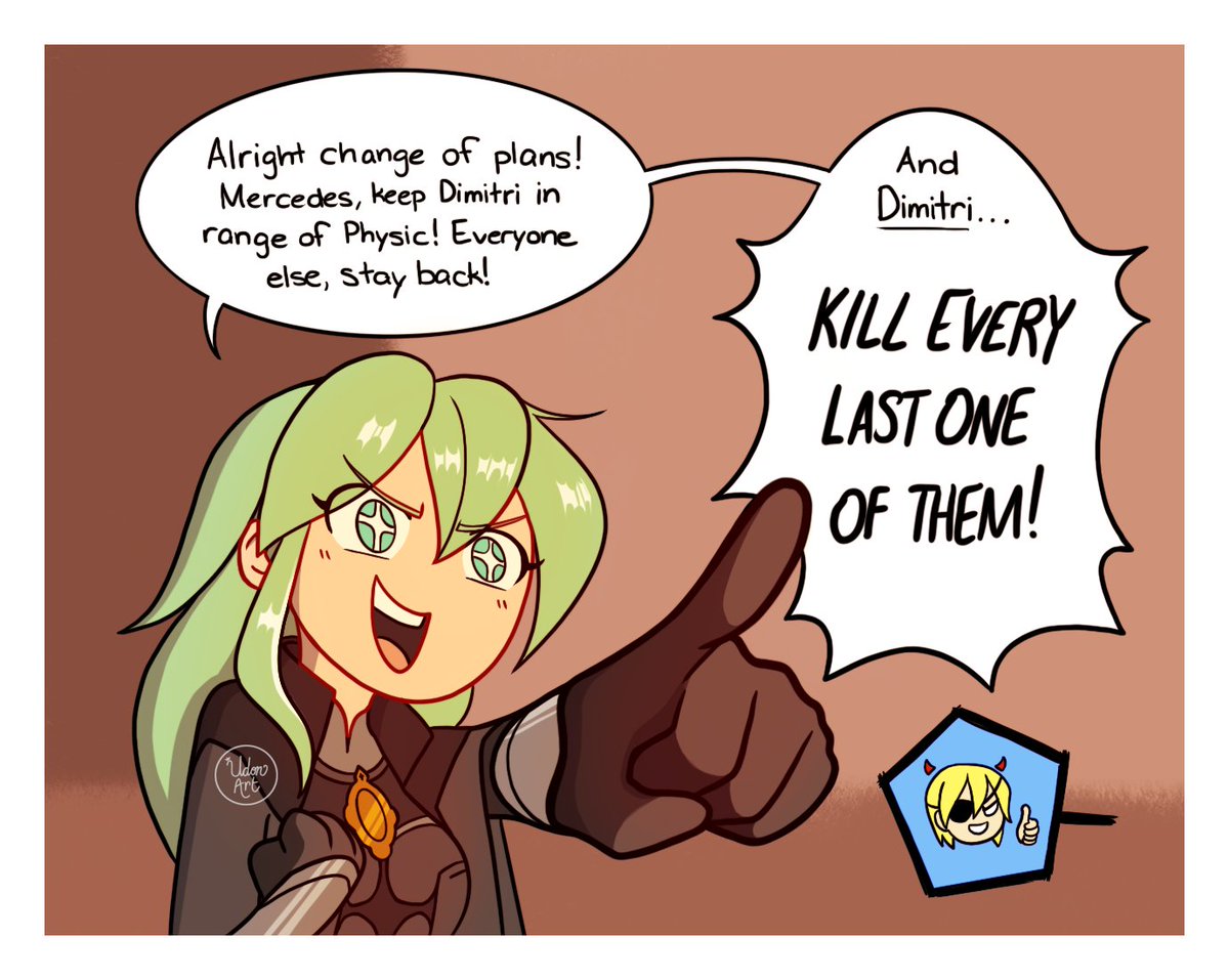 Udon_Art's tweet image. Saved by the Boar. 
#FireEmblemThreeHouses #fe3h #dimitrifireemblem #dimileth #byleth
