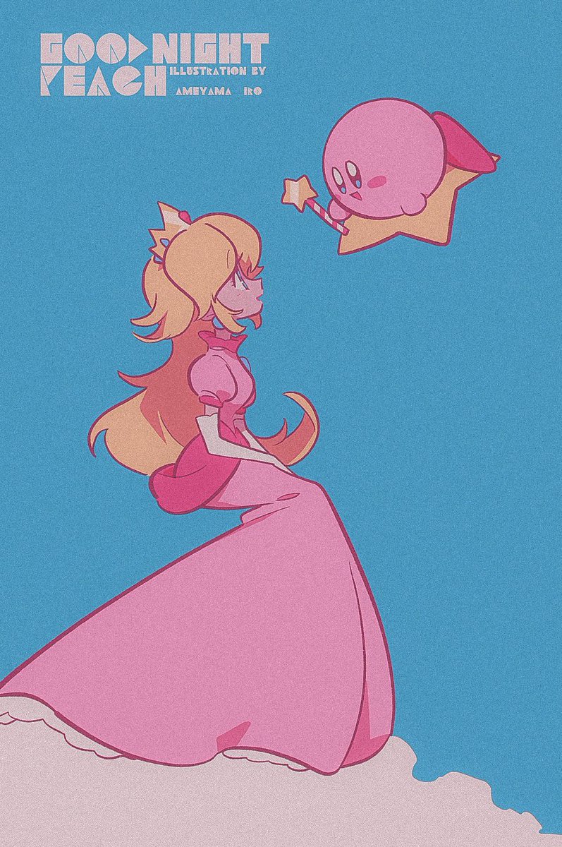 princess peach 1girl blonde hair dress long hair crown pink dress star (symbol)  illustration images
