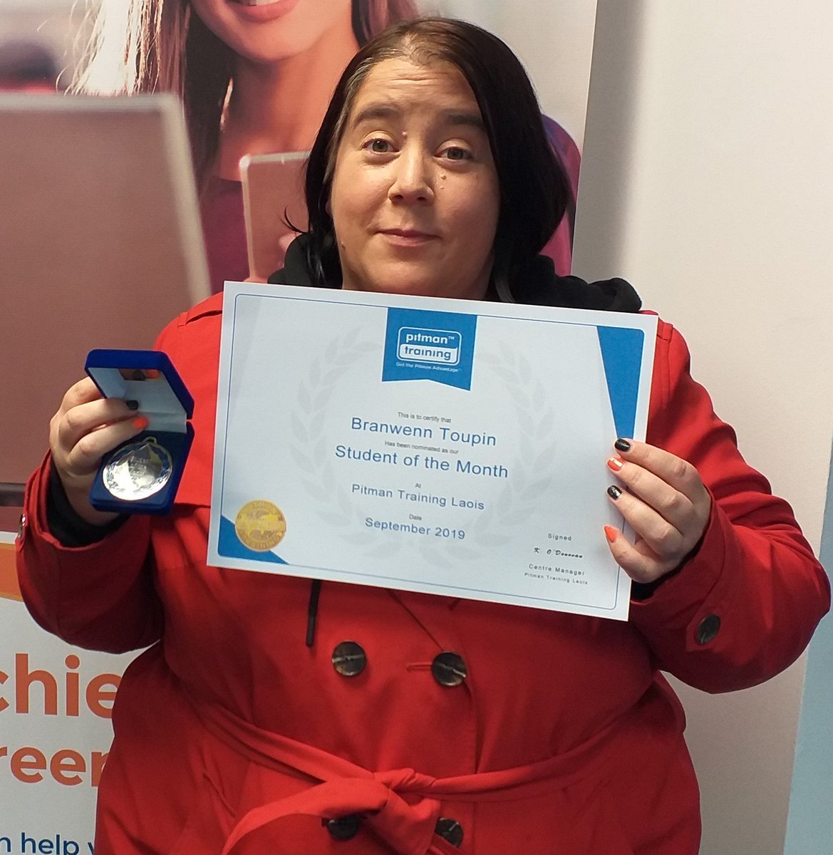 PitmanLaois's tweet photo. 🌟 Congratulations to Branwenn Toupin our Pitman Training Laois - Student of the Month for September 2019! 🌟

#StudentAwards #Laois #AdvancedAccounts #UpSkill #FlexibleCourses #PitmanTrainingLaois #SuperStudents https://t.co/8LSnDJ2Ws7
