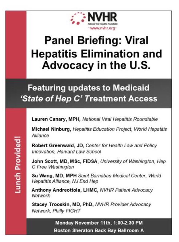From Tx access ➡️ elimination, it all starts with patients and providers coming together to creat change! Come to our affiliate event @ #LiverMtg19 to learn more. Please reshare! #voices4hep <a href="/AASLDtweets/">AASLD</a>
