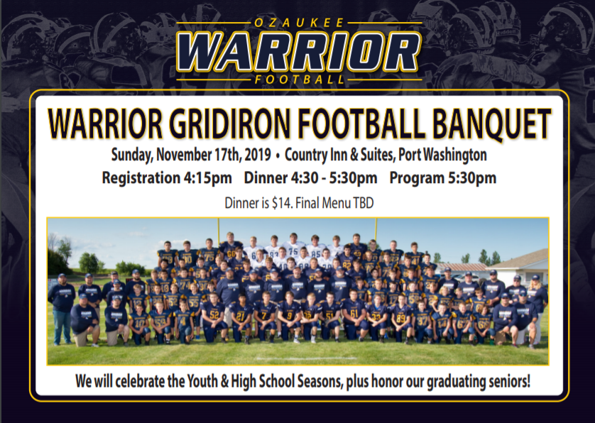 OzaukeeFootball's tweet photo. Banquet Forms Due at School on Friday! https://t.co/LGWYkK9bVu https://t.co/IPjlFGts9i