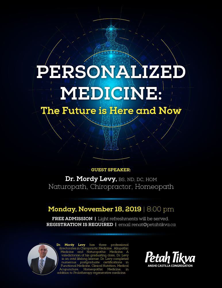 DrEddyClinic's tweet photo. RT @DrMLevy: I am honoured to be invited to discuss one of my passions, Personalized Medicine, at Petah Tikva on Monday, November 18th at 8pm. The event is open to the public and I look forward to sharing my knowledge on the topic. #DrMLevy #Personalized… https://t.co/z4ka5QD0SP