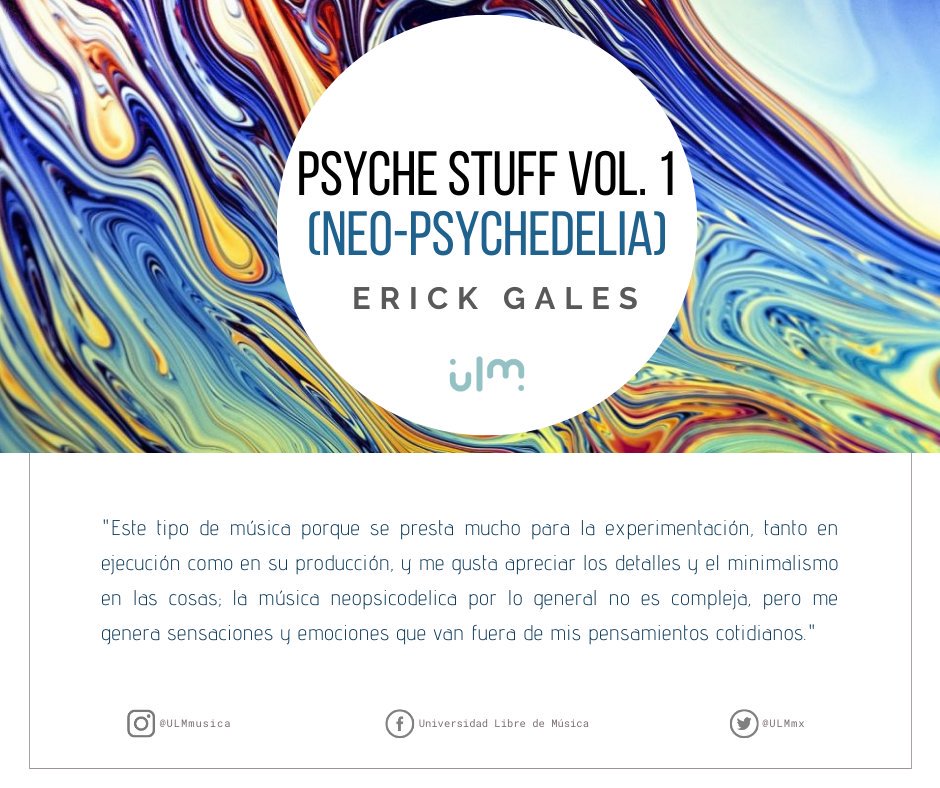 Otro Miércoles de playlist en ULM ✨
Hoy nos toca conocer más el mundo del internauta Erick Gales, que nos comparte sus #25Canciones:

🌀 Psyche Stuff Vol. 1 💫
Puedes escucharlo y seguirlo en el link de abajo ⬇
bit.ly/ULM-ErickGales…