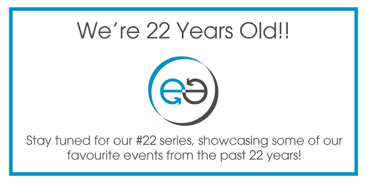 eventexchange's tweet photo. Where does the time go?! Event Exchange celebrates 22 years in business this week!

Stay tuned for our #22 series we'll be launching, showcasing some of our top events from the last 22 years!

#eventprofs #birthday #22 #anniversary https://t.co/LvbuimM357